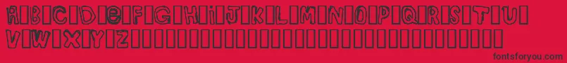 フォントBullyrg – 赤い背景に黒い文字