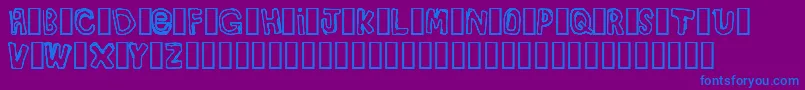 Bullyrg Font – Blue Fonts on Purple Background