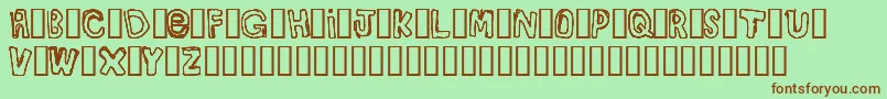 Bullyrg Font – Brown Fonts on Green Background