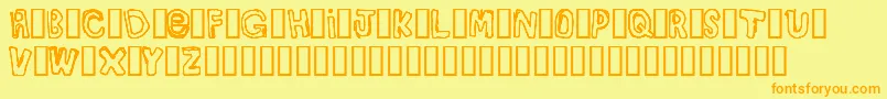 Bullyrg Font – Orange Fonts on Yellow Background