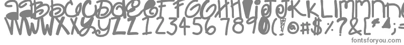 Maulie-fontti – harmaat kirjasimet valkoisella taustalla