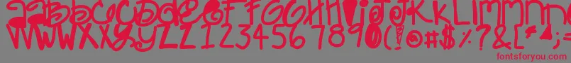 Maulie Font – Red Fonts on Gray Background