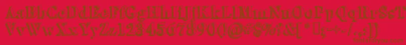 Police Grutchshaded – polices brunes sur fond rouge