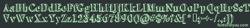 Grutchshaded Font – Green Fonts on Black Background