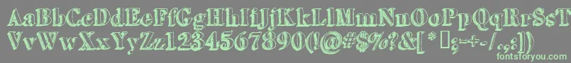Grutchshaded Font – Green Fonts on Gray Background