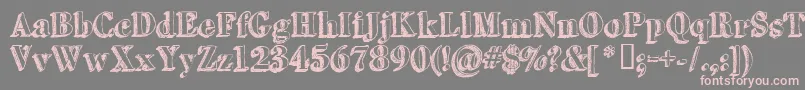Grutchshaded Font – Pink Fonts on Gray Background