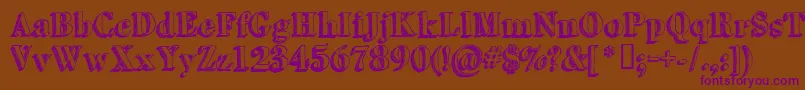 Grutchshaded Font – Purple Fonts on Brown Background