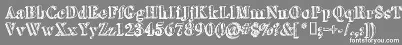 Grutchshaded Font – White Fonts on Gray Background