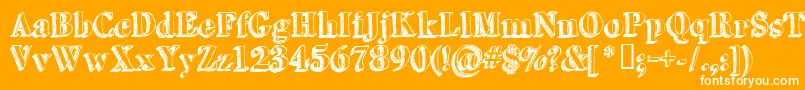 Grutchshaded Font – White Fonts on Orange Background