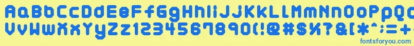 AtaraxP Font – Blue Fonts on Yellow Background