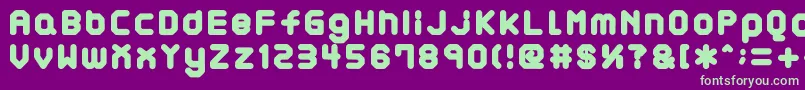 AtaraxP Font – Green Fonts on Purple Background