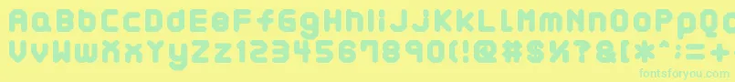 Шрифт AtaraxP – зелёные шрифты на жёлтом фоне