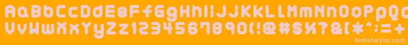 AtaraxP Font – Pink Fonts on Orange Background