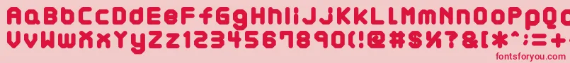 フォントAtaraxP – ピンクの背景に赤い文字