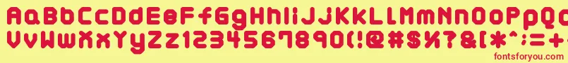 AtaraxP Font – Red Fonts on Yellow Background