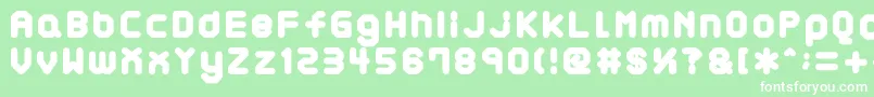 Шрифт AtaraxP – белые шрифты на зелёном фоне