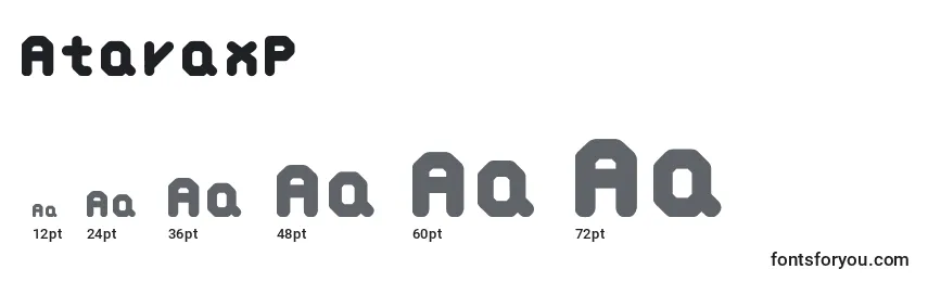 AtaraxP Font Sizes