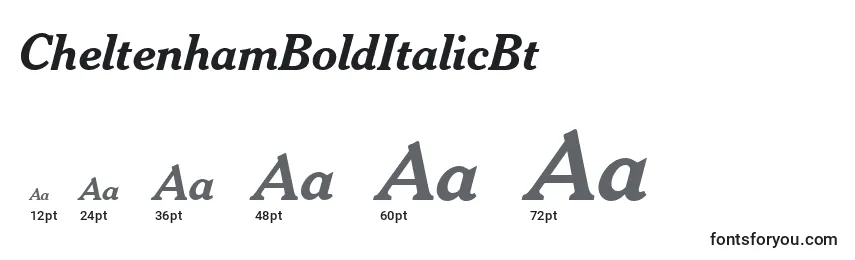 CheltenhamBoldItalicBt Font Sizes