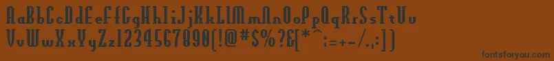 フォントOldnewAxis – 黒い文字が茶色の背景にあります