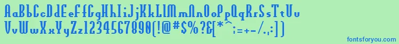 OldnewAxis Font – Blue Fonts on Green Background