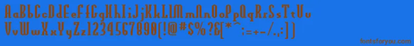 OldnewAxis Font – Brown Fonts on Blue Background