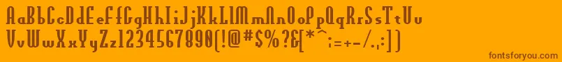 OldnewAxis Font – Brown Fonts on Orange Background