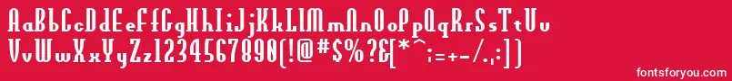 フォントOldnewAxis – 赤い背景に白い文字