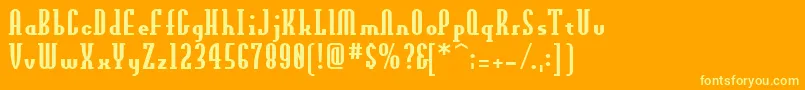 OldnewAxis Font – Yellow Fonts on Orange Background