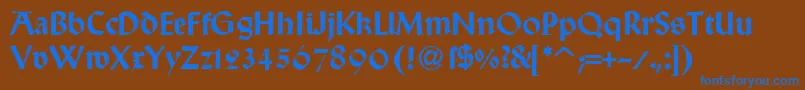 Dswallauosf Font – Blue Fonts on Brown Background