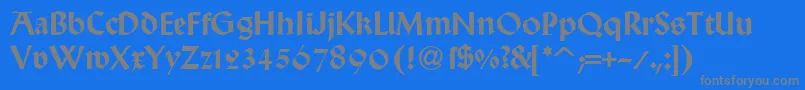 Dswallauosf Font – Gray Fonts on Blue Background