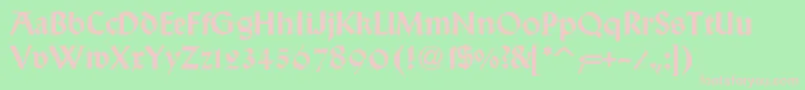 Dswallauosf Font – Pink Fonts on Green Background