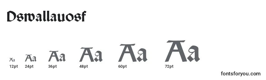 Размеры шрифта Dswallauosf
