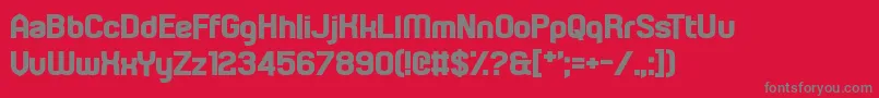 Technoma Font – Gray Fonts on Red Background