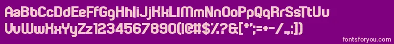 Technoma Font – Pink Fonts on Purple Background