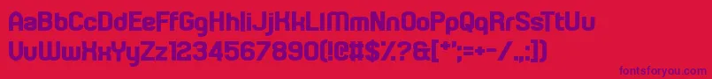 Technoma Font – Purple Fonts on Red Background