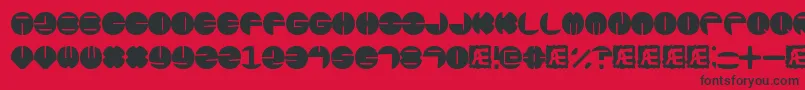 ZurklezSolidBrk Font – Black Fonts on Red Background