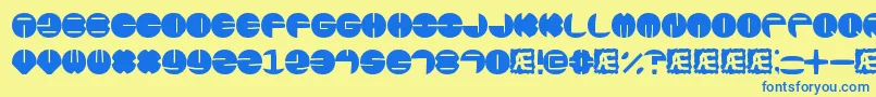 ZurklezSolidBrk Font – Blue Fonts on Yellow Background