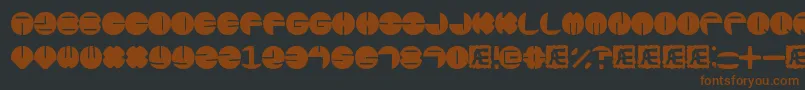 ZurklezSolidBrk Font – Brown Fonts on Black Background