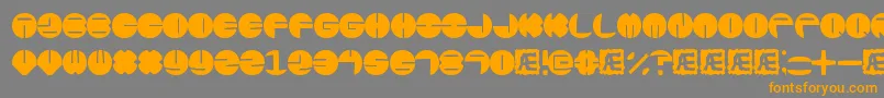 ZurklezSolidBrk-fontti – oranssit fontit harmaalla taustalla