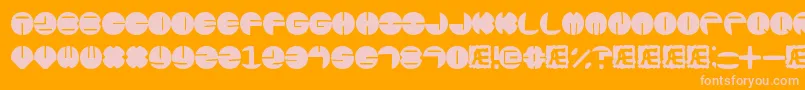 ZurklezSolidBrk Font – Pink Fonts on Orange Background