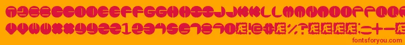 ZurklezSolidBrk Font – Red Fonts on Orange Background