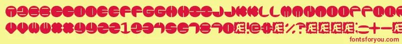 ZurklezSolidBrk Font – Red Fonts on Yellow Background