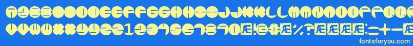 ZurklezSolidBrk Font – Yellow Fonts on Blue Background