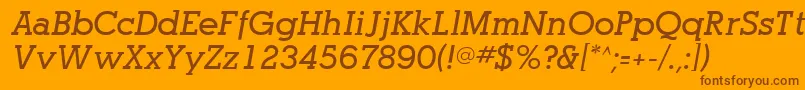 OptasiaSsiBoldItalic Font – Brown Fonts on Orange Background