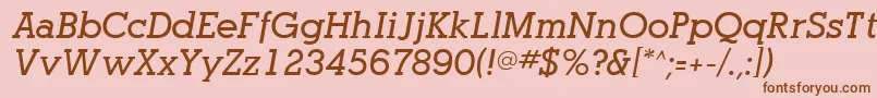 OptasiaSsiBoldItalic Font – Brown Fonts on Pink Background