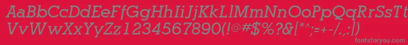 OptasiaSsiBoldItalic Font – Gray Fonts on Red Background