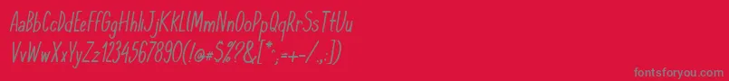 Шрифт KomixconItalic – серые шрифты на красном фоне