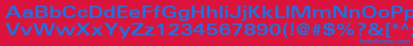 Шрифт UniversLt63BoldExtended – синие шрифты на красном фоне