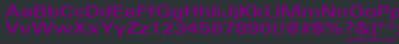 UniversLt63BoldExtended Font – Purple Fonts on Black Background