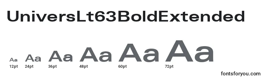 UniversLt63BoldExtended Font Sizes